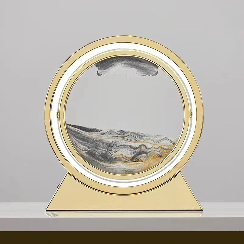 LED Light Creative Quicksand Table Lamp