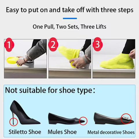 Reusable Waterproof Rain Shoe Covers