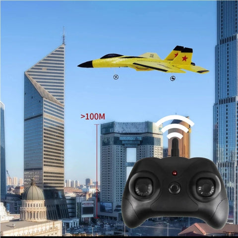 SU35 RC Plane with LED Lights - FX620 FX820 2.4G Remote Control Glider Airplane Foam Toy for Kids - Perfect Gift!