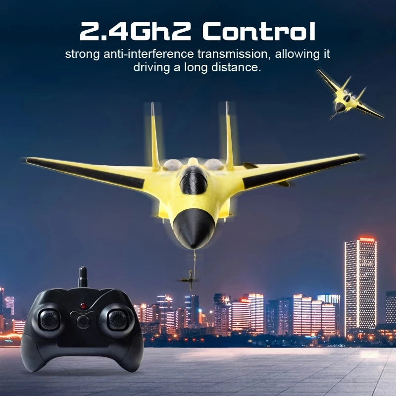 SU35 RC Plane with LED Lights - FX620 FX820 2.4G Remote Control Glider Airplane Foam Toy for Kids - Perfect Gift!