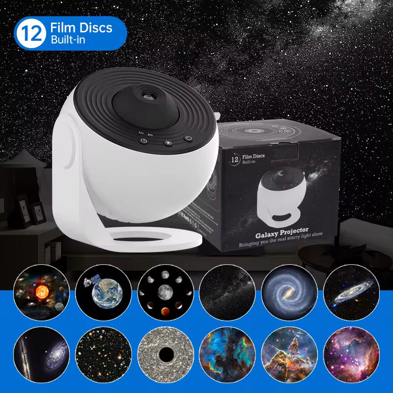 Night Light Galaxy Projector – 360° Rotating Starry Sky Planetarium Lamp