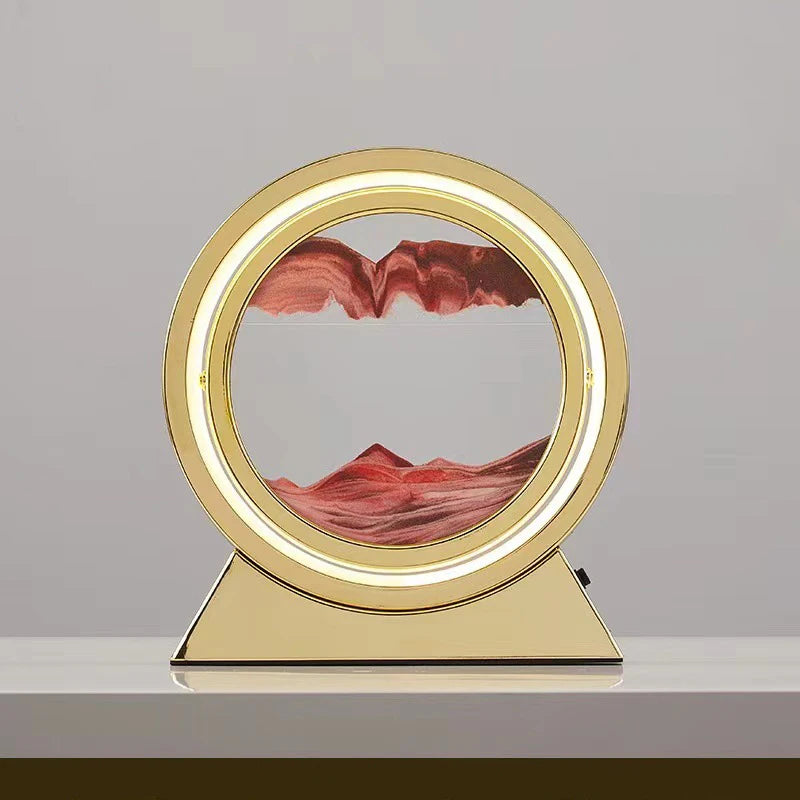 LED Light Creative Quicksand Table Lamp