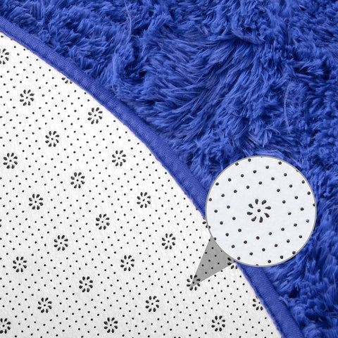 Ultra-Soft Round Shaggy Area Rug for Boys and Girls