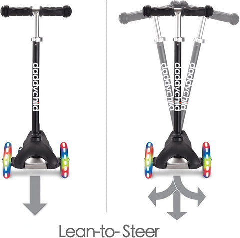 3-Wheel Kids Scooter with Light-Up Wheels - Kick Scooter for Toddlers Ages 3-8 (Boys & Girls)