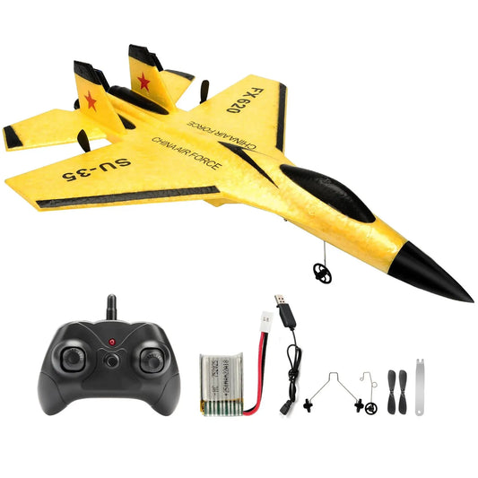 SU35 RC Plane with LED Lights - FX620 FX820 2.4G Remote Control Glider Airplane Foam Toy for Kids - Perfect Gift!