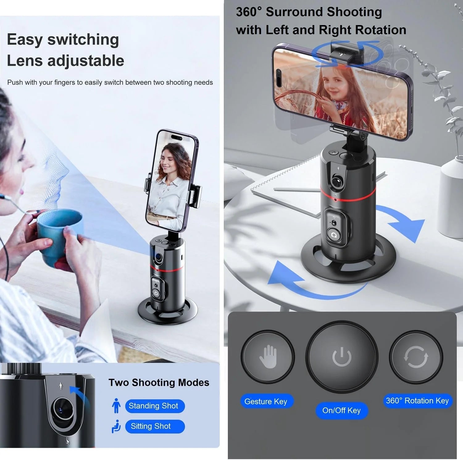 Auto Face Tracking Phone Holder Tripod 