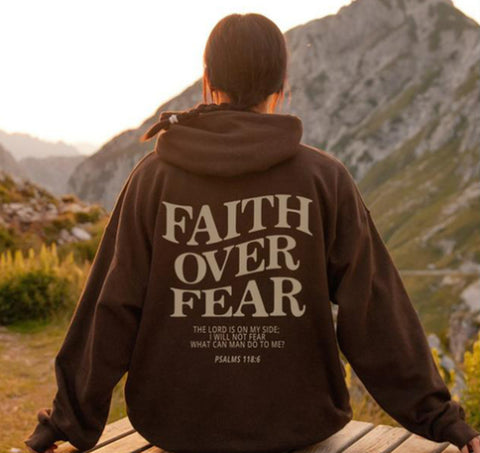 Faith Over Fear Sweatshirt: Comfortable Christian Apparel with a Powerful Message