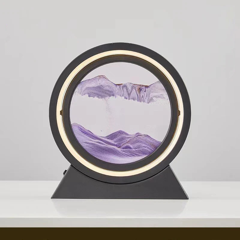 LED Light Creative Quicksand Table Lamp