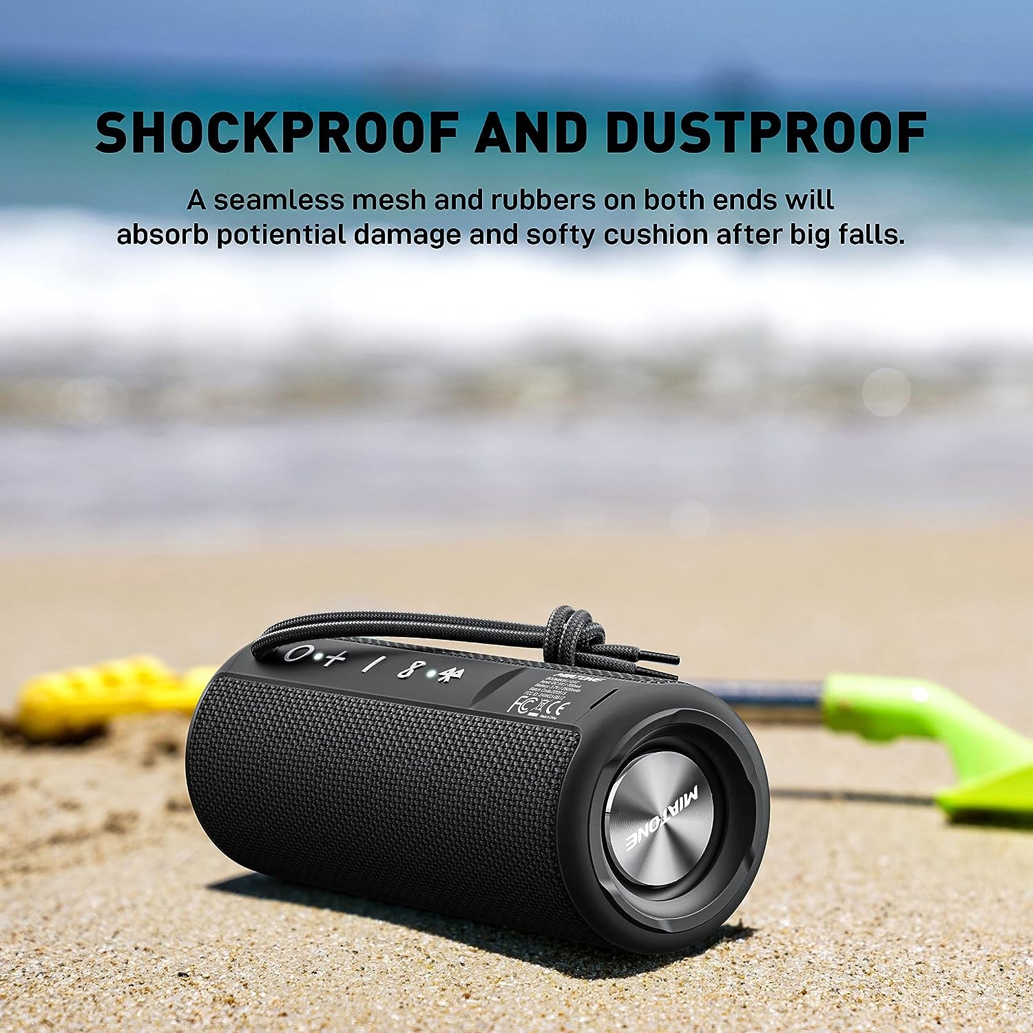 Boombox Portable Bluetooth Speaker - Waterproof and Rugged