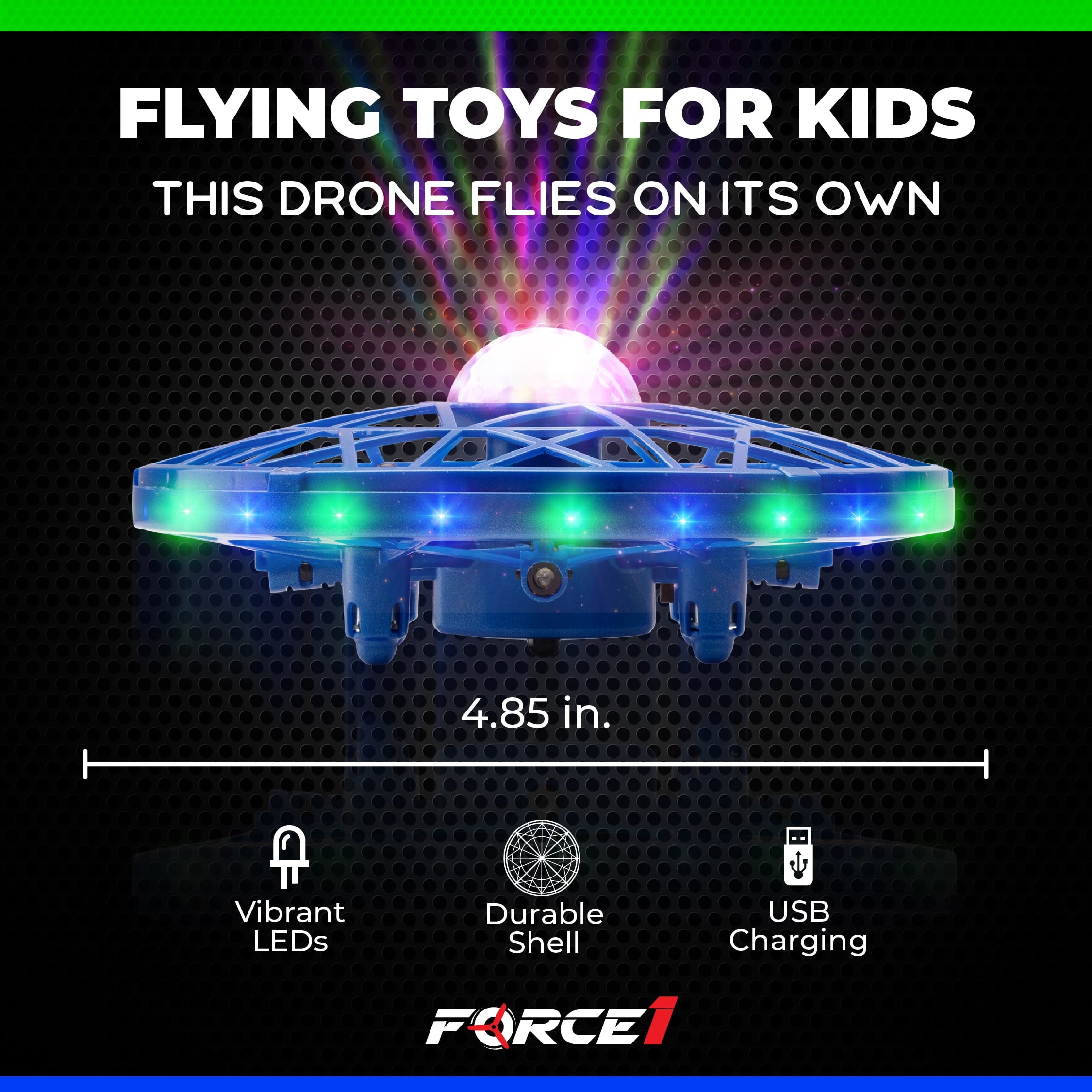 Scoot Cosmo Aerial Drone: Hand-Controlled Mini UFO Drone with LED Projector