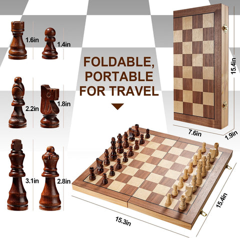 Magnetic Chess Board Set for Adults & Kids