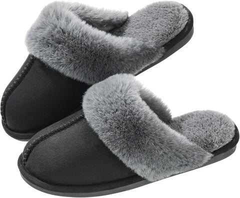 Women’s Fuzzy Memory Foam Slippers