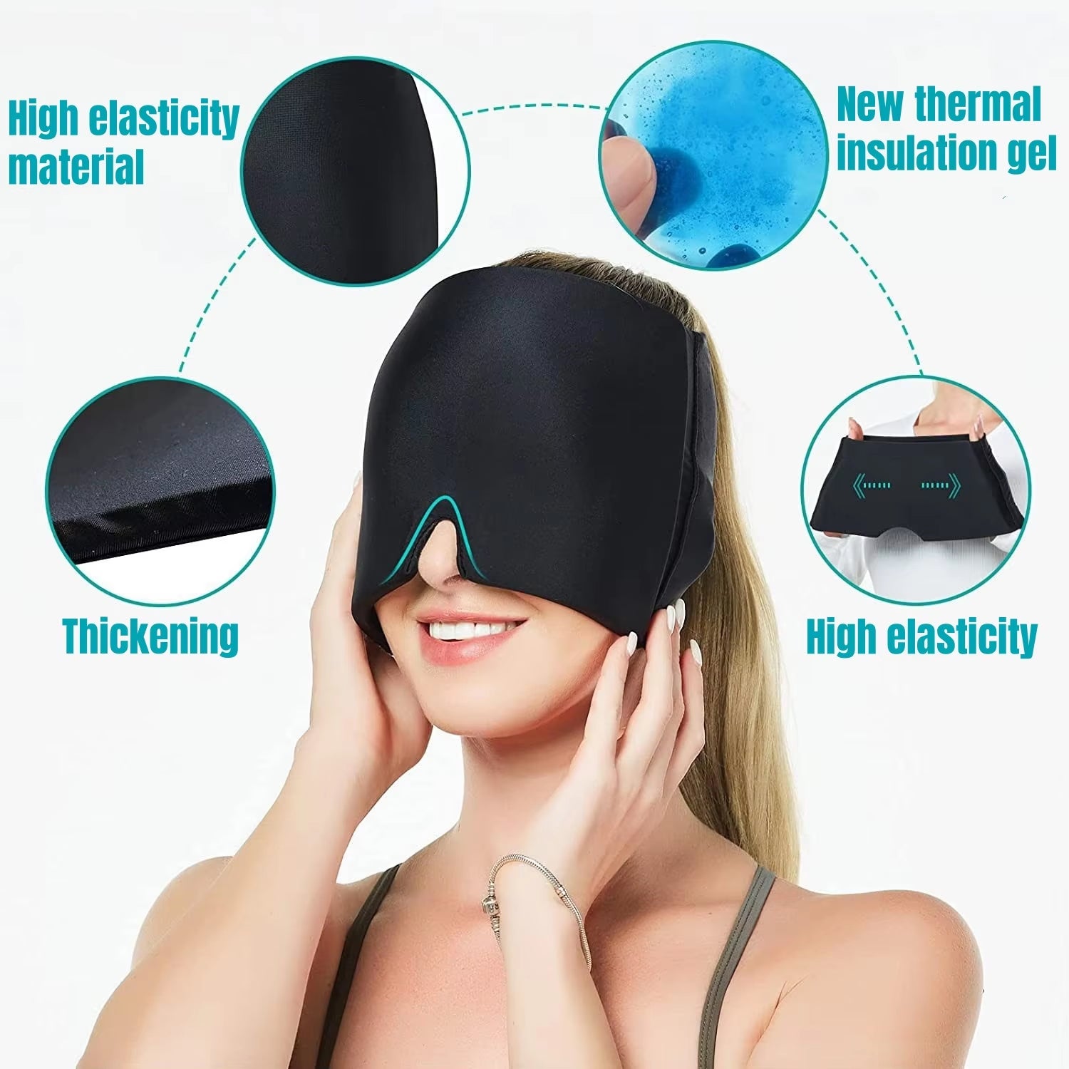 Relief Headache Ice Head Wrap – Soothing Cold Therapy for Migraine and Pain Relief