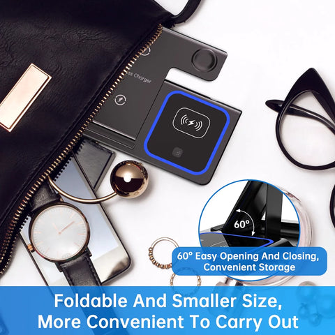 3-in-1 Wireless Charger: 18W Fast Charging Station for iPhone, Apple Watch, and AirPods