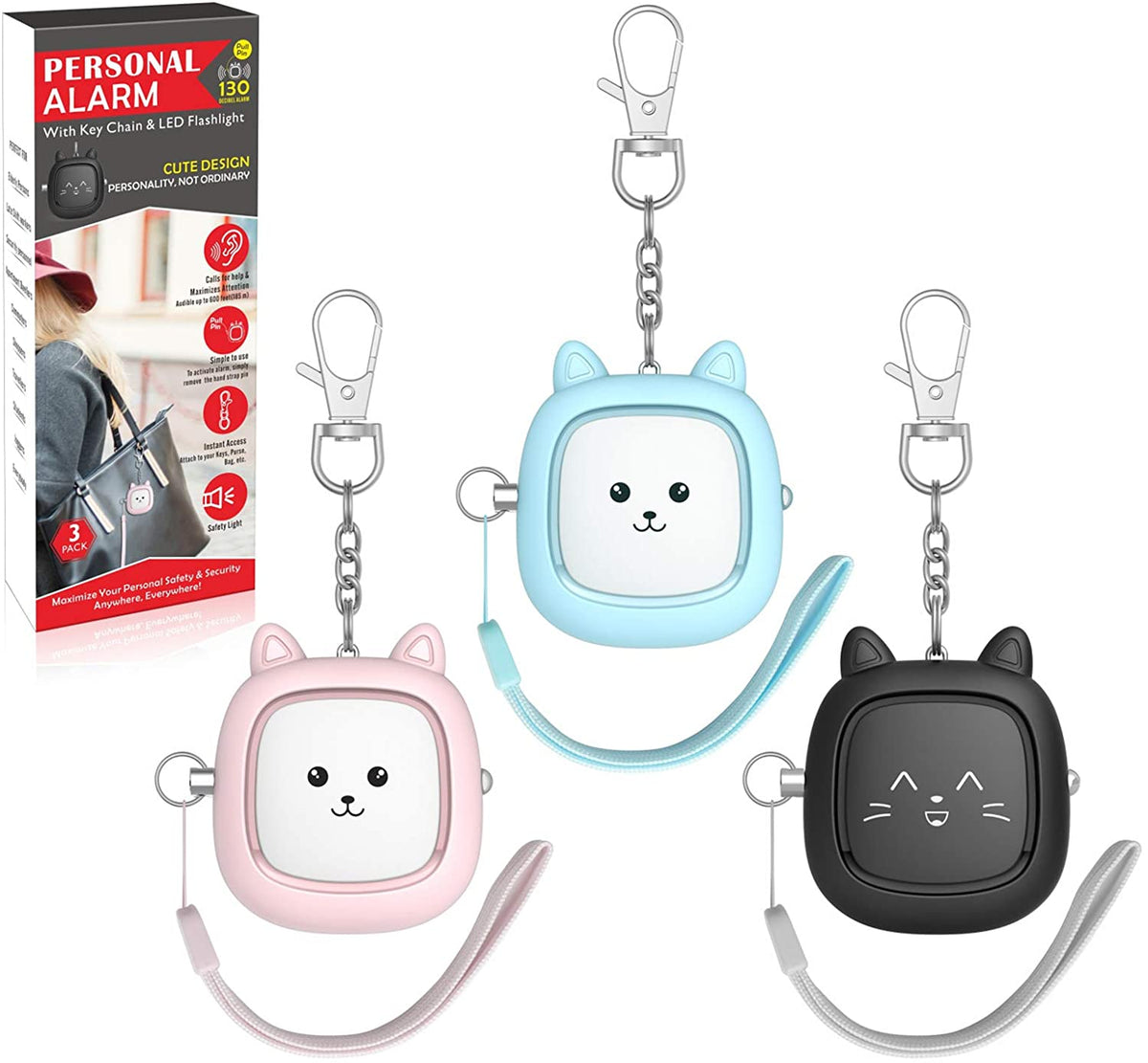 Safe Sound Personal Alarm - 3 Pack