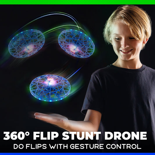 Scoot Cosmo Aerial Drone: Hand-Controlled Mini UFO Drone with LED Projector