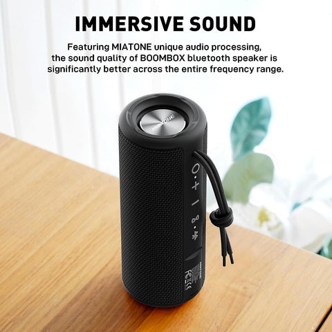 Boombox Portable Bluetooth Speaker - Waterproof and Rugged