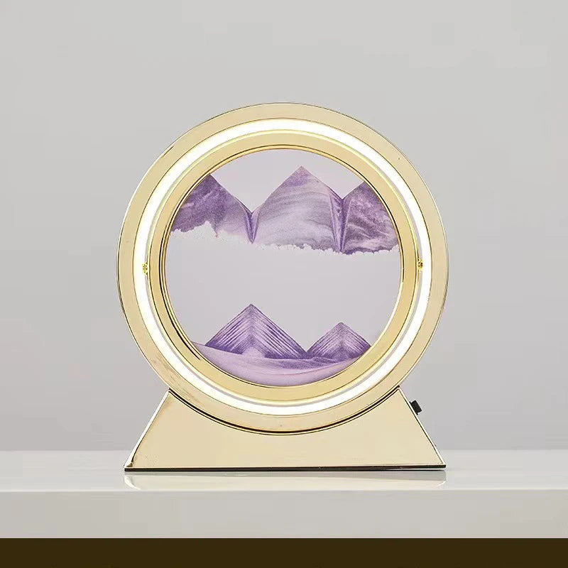 LED Light Creative Quicksand Table Lamp