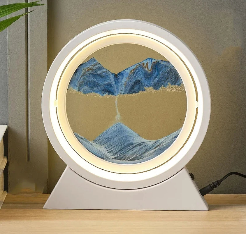 LED Light Creative Quicksand Table Lamp