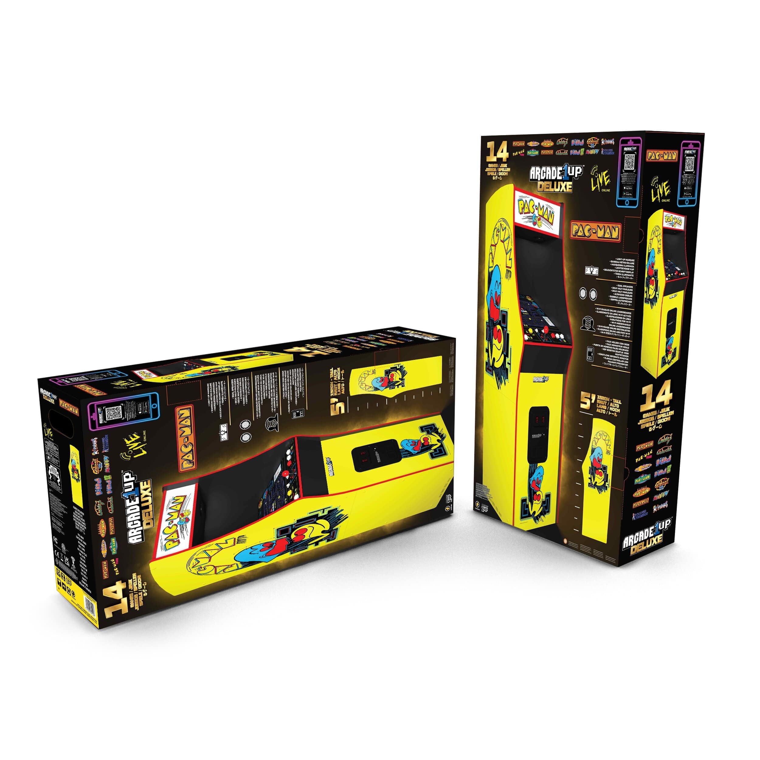 PAC-MAN Deluxe Edition Arcade Machine - 14 Classic Games with WiFi Leaderboards