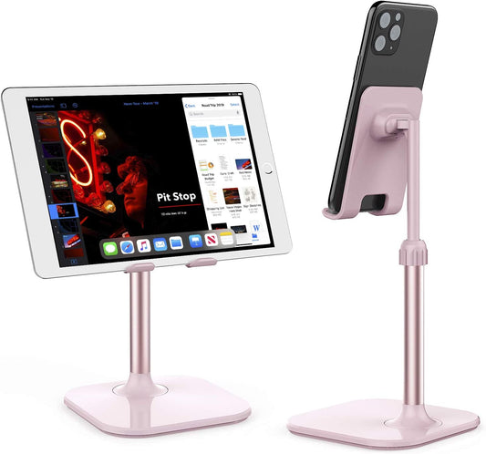 Cell Phone Stand – Phone Holder for Desk, Compatible with iPhone, Android, and Tablets