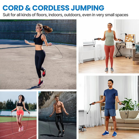 9FT Adjustable Smart Jump Rope with Count, Time & Calorie Analysis