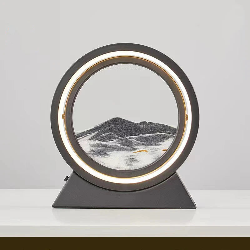 LED Light Creative Quicksand Table Lamp