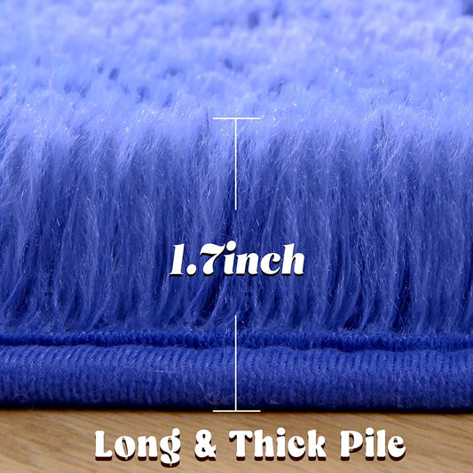 Ultra-Soft Round Shaggy Area Rug for Boys and Girls
