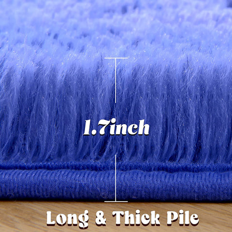 Ultra-Soft Round Shaggy Area Rug for Boys and Girls