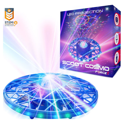 Scoot Cosmo Aerial Drone: Hand-Controlled Mini UFO Drone with LED Projector