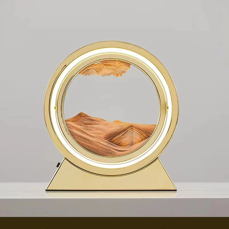 LED Light Creative Quicksand Table Lamp
