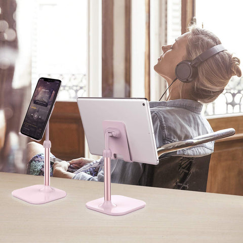 Cell Phone Stand – Phone Holder for Desk, Compatible with iPhone, Android, and Tablets