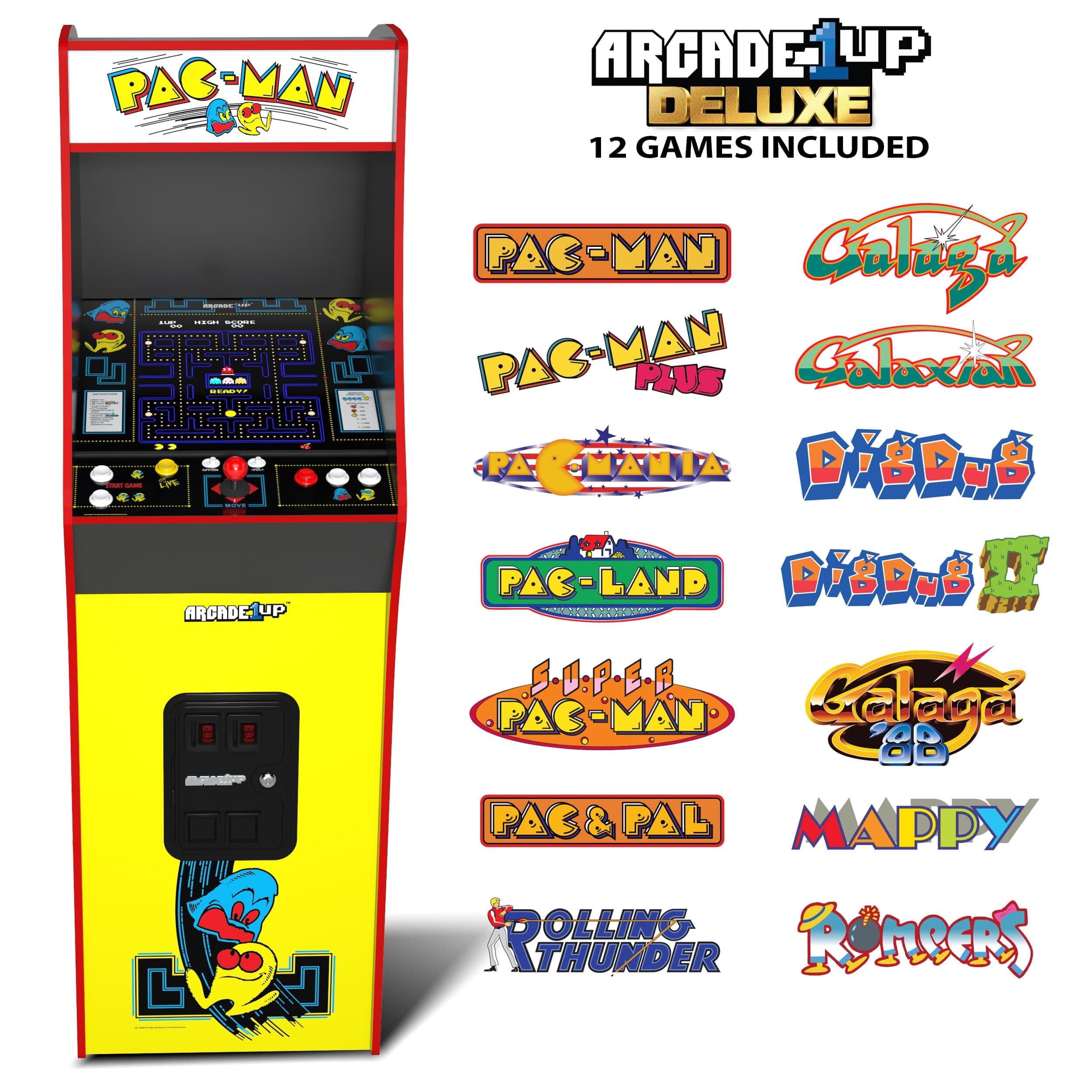 PAC-MAN Deluxe Edition Arcade Machine - 14 Classic Games with WiFi Leaderboards