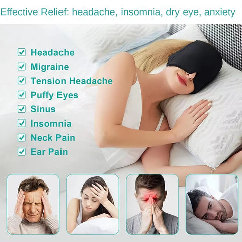 Relief Headache Ice Head Wrap – Soothing Cold Therapy for Migraine and Pain Relief