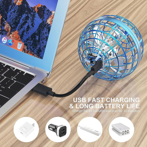 Hand-Controlled Flying Orb Drone Ball with Intelligent Gyroscope
