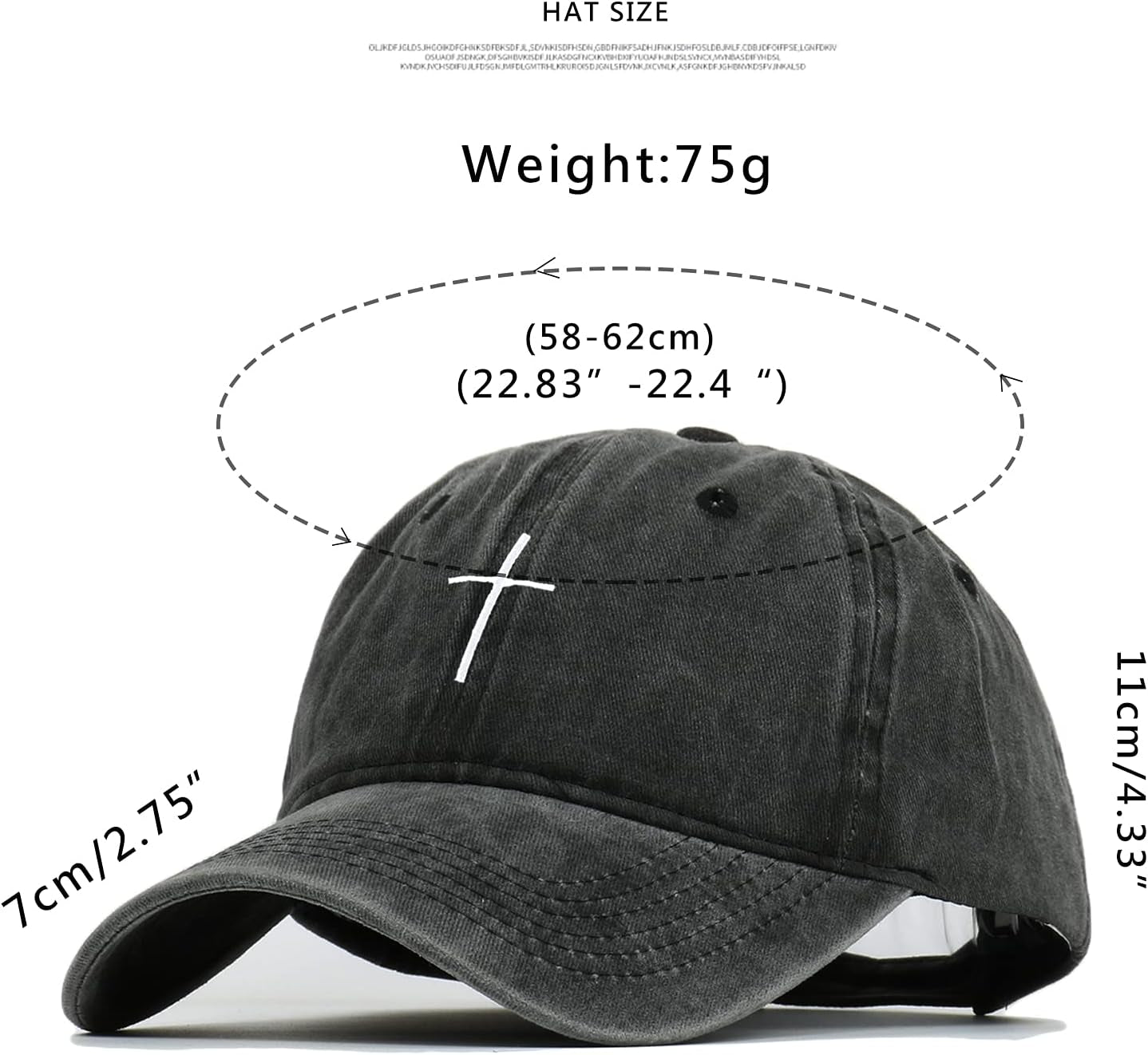Cross Embroidery Baseball Cap