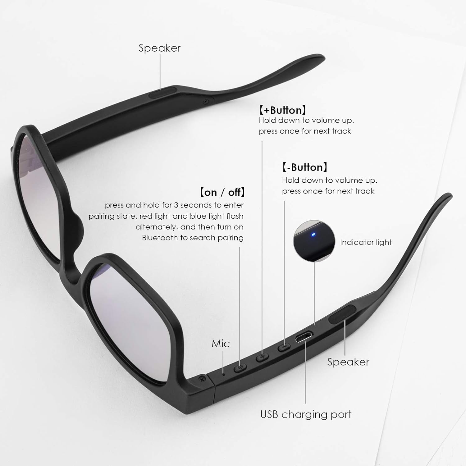 Smart Audio Bluetooth Glasses